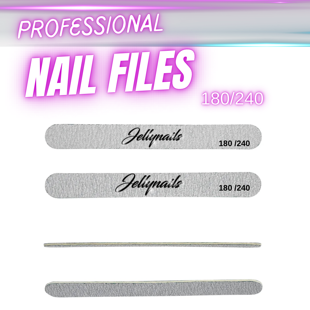 180/240 Grit Professional Nail files Emery Board double sided Manicure