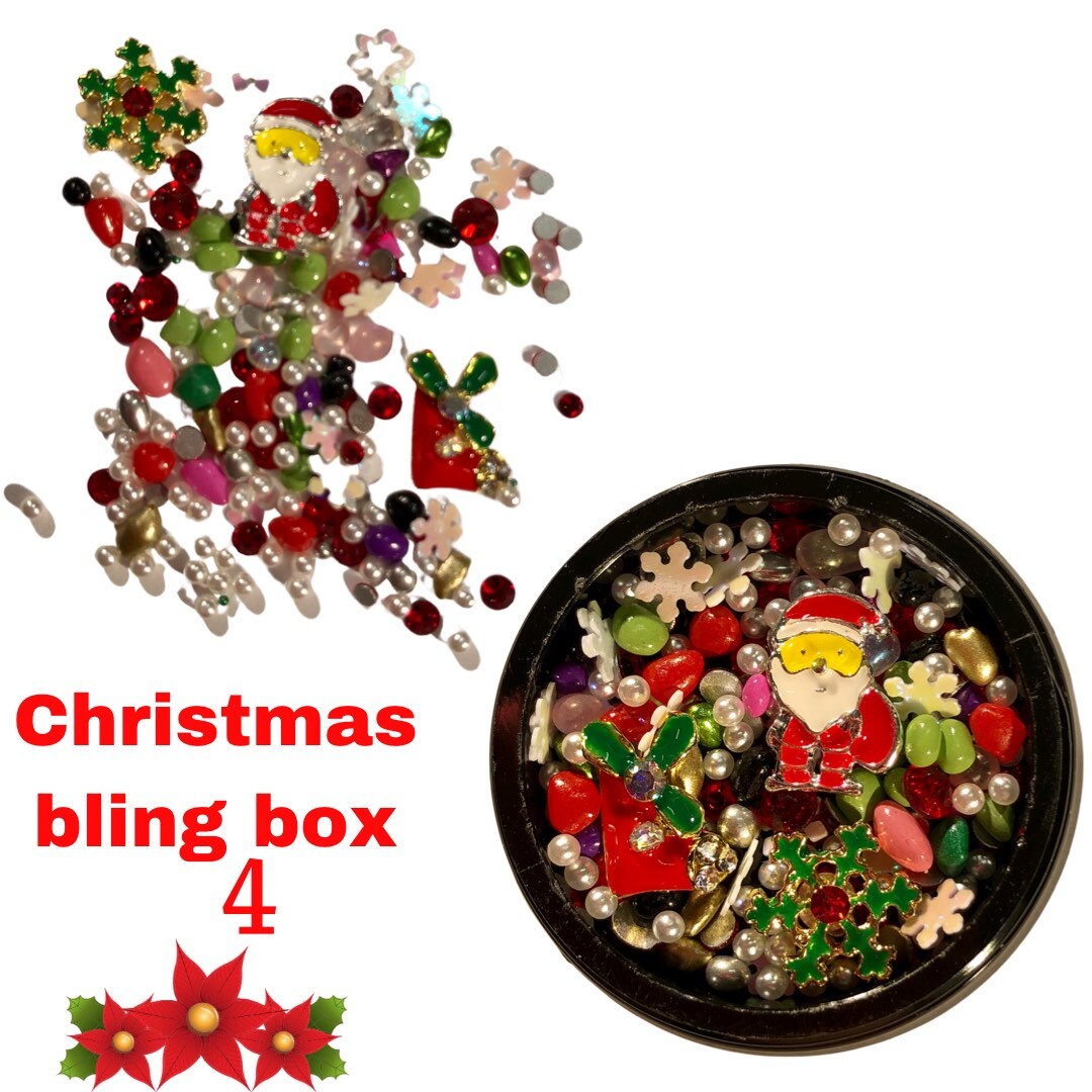 Christmas bing 4 box nail charms