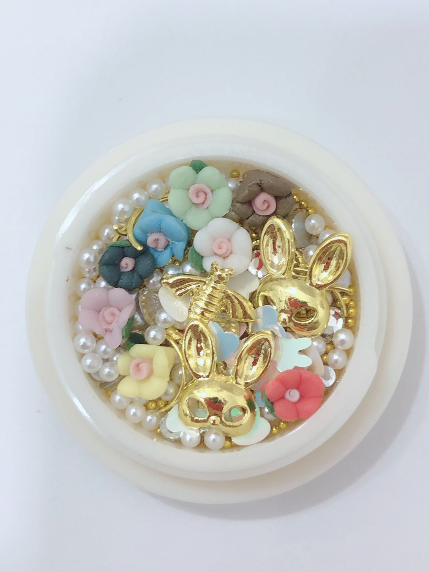 Easter bunny bing box nail charms
