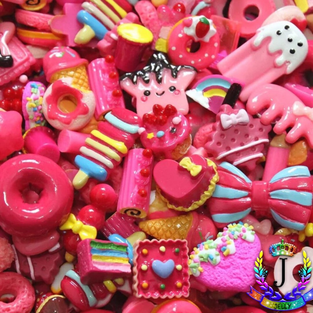 Kawaii Pink Rose random charms 10 pcs 3D nail art