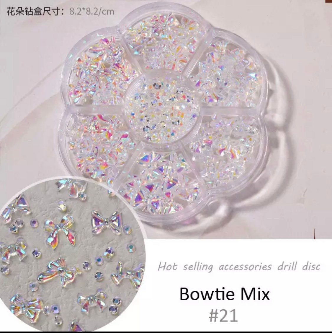 Resin Bears aurora mix in case 3D nail art jelly bears, gummy bears