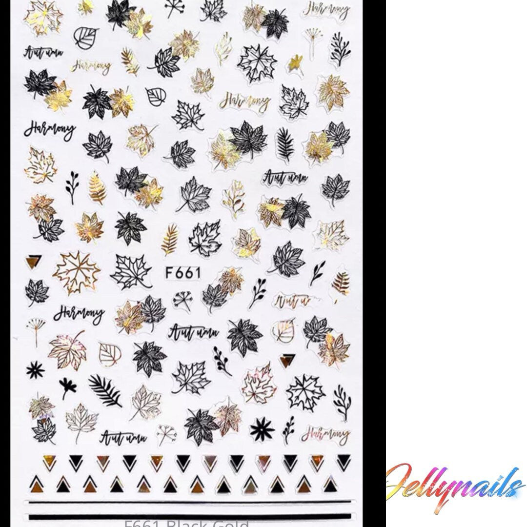 Thanksgiving, Turkey, leaves, acorn, Sunflower decals stickers nail art