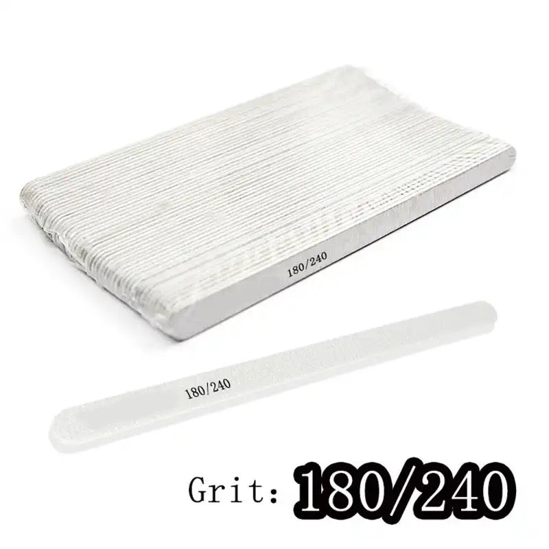 180/240 Grit Professional Nail files Emery Board double sided Manicure full size Nail Care Nail Art