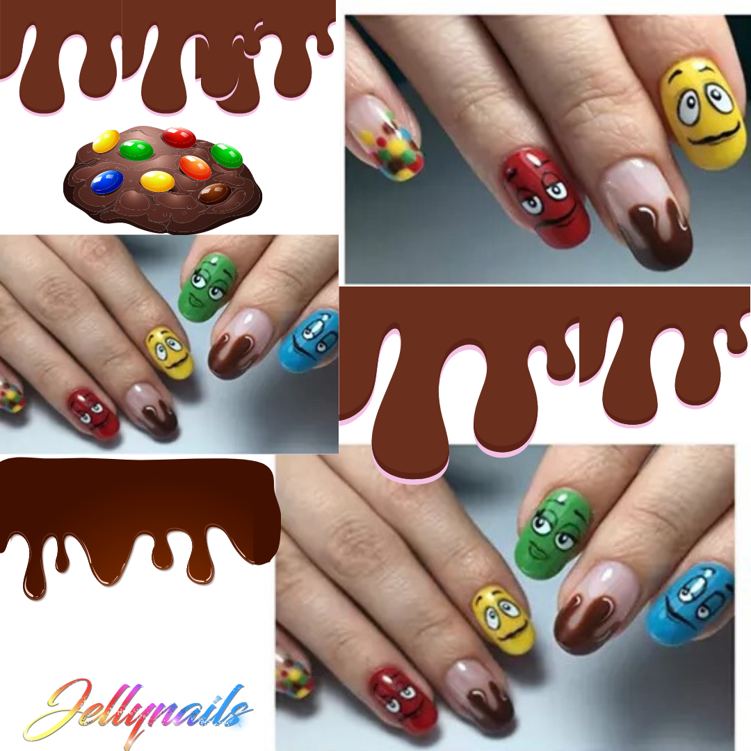 Cartoon faces nail stickers sheet