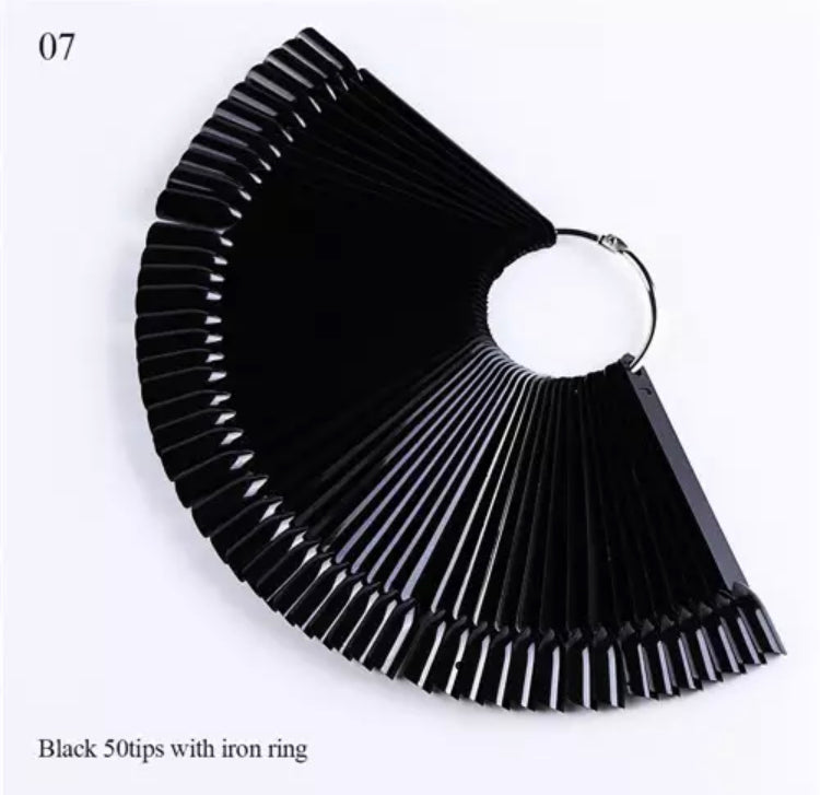 100 Pcs Square Shape Swatch Sticks Polish Color Display in Clear or Black