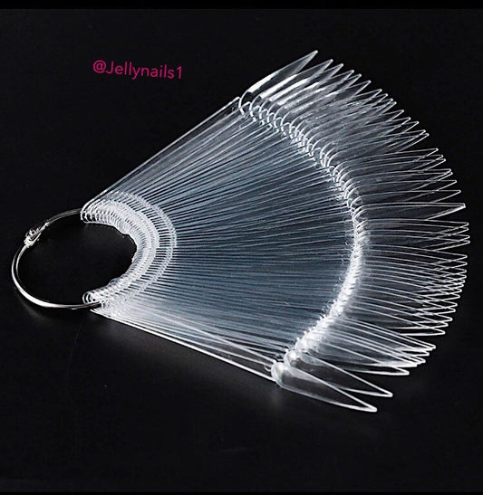 100 pcs clear stiletto shape swatch sticks for color and nail art, Practice training display