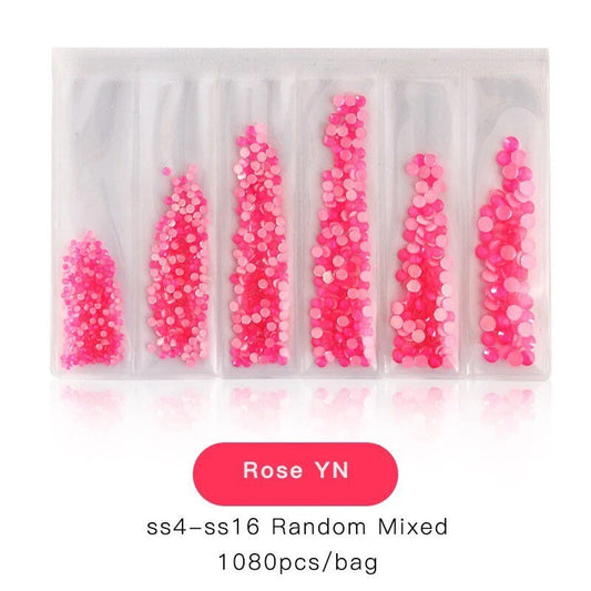 Neon Rose matte color crystals rhinestone size SS4 to SS 16