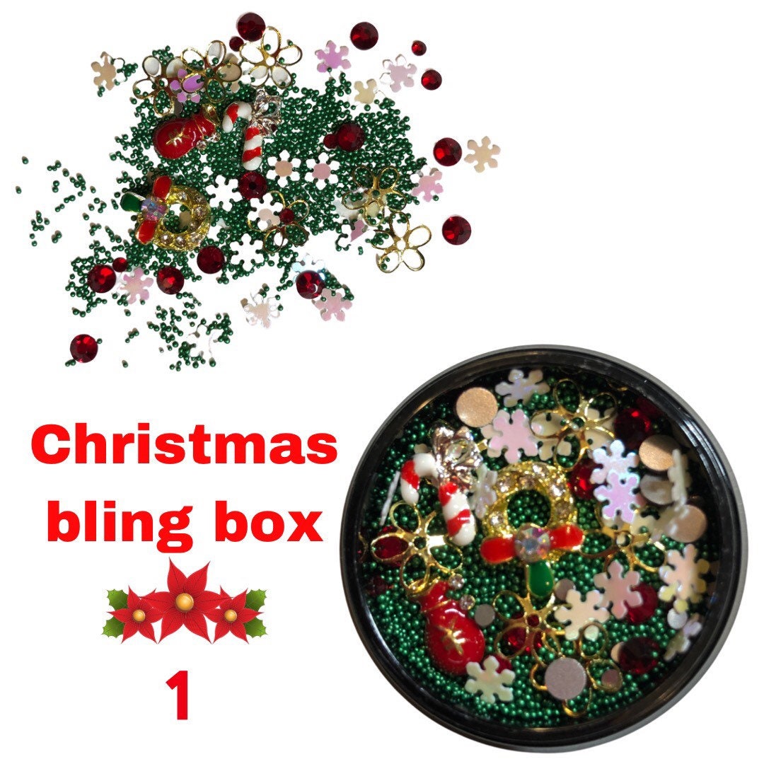 Christmas bing box nail charms #1 nail art