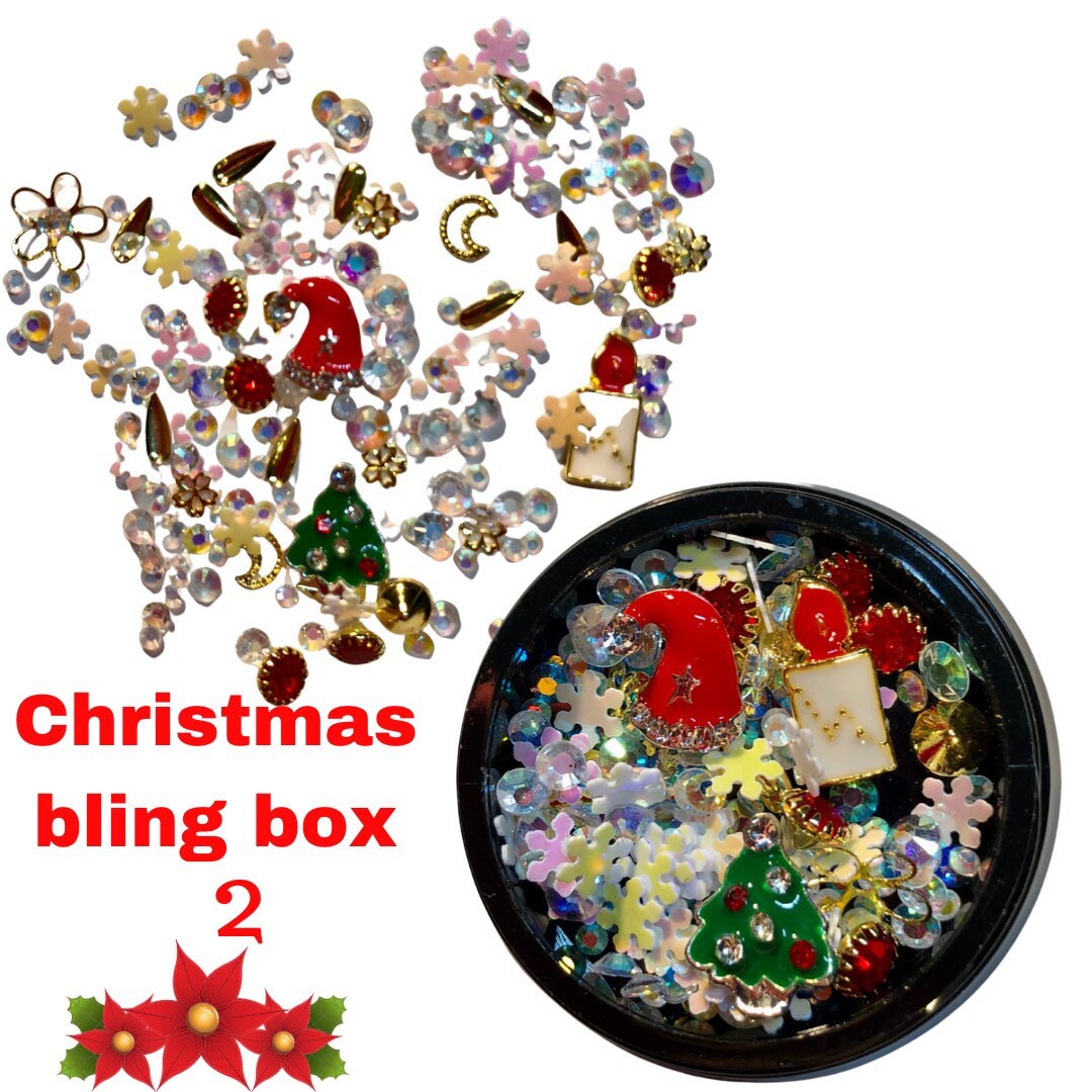 Christmas bing box nail charms #2