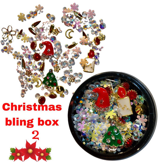 Christmas bing box nail charms #2