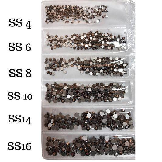 Sliver flame  Glass rhinestones Flat back 1440 pcs in bag nail art