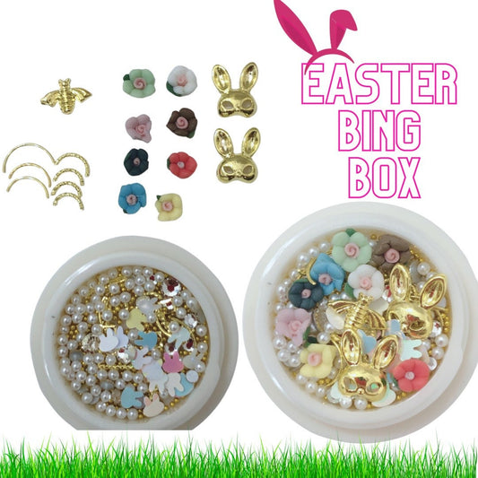 Easter bunny bing box nail charms