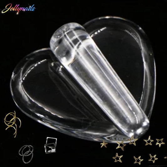 Heart C-Curve thin alloys decals charms shaper plate molding