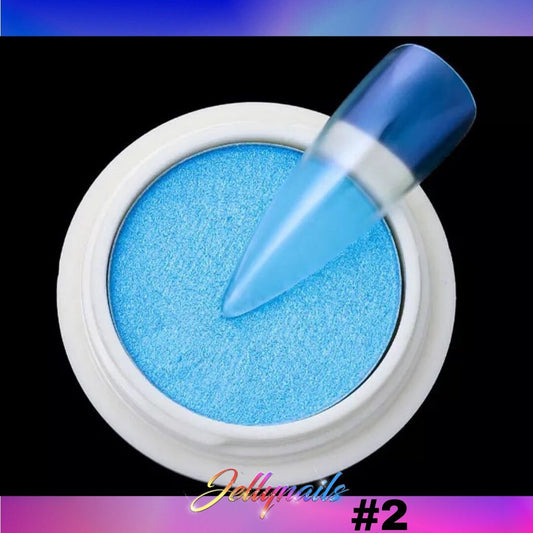 Sky blue Aurora,mirror effect, mermaid color for pigment powder nail art