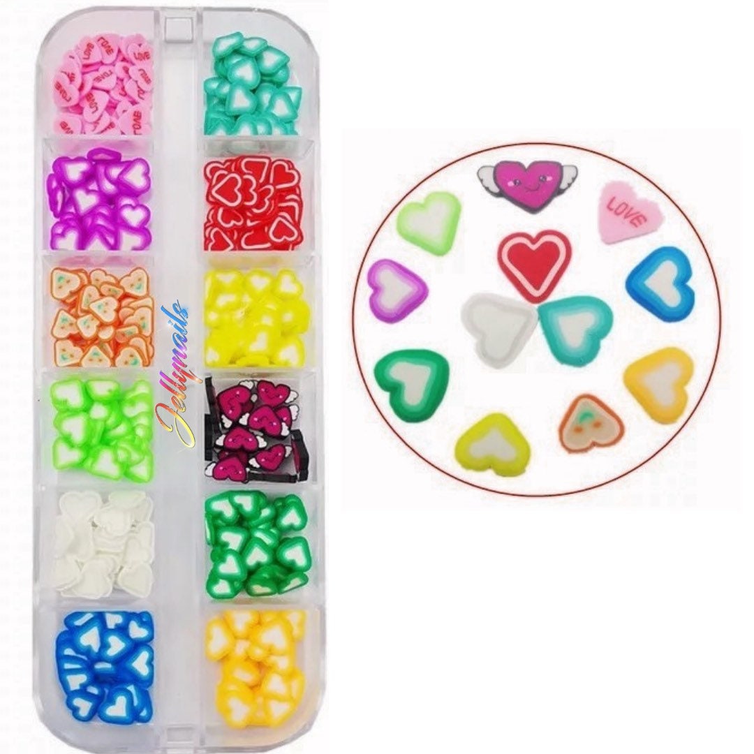 Blossom flowers slices and shapes for nail 3D art polymer clay varieties colors