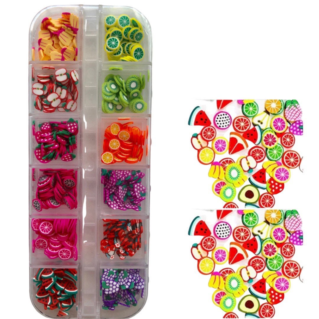 Blossom flowers slices and shapes for nail 3D art polymer clay varieties colors