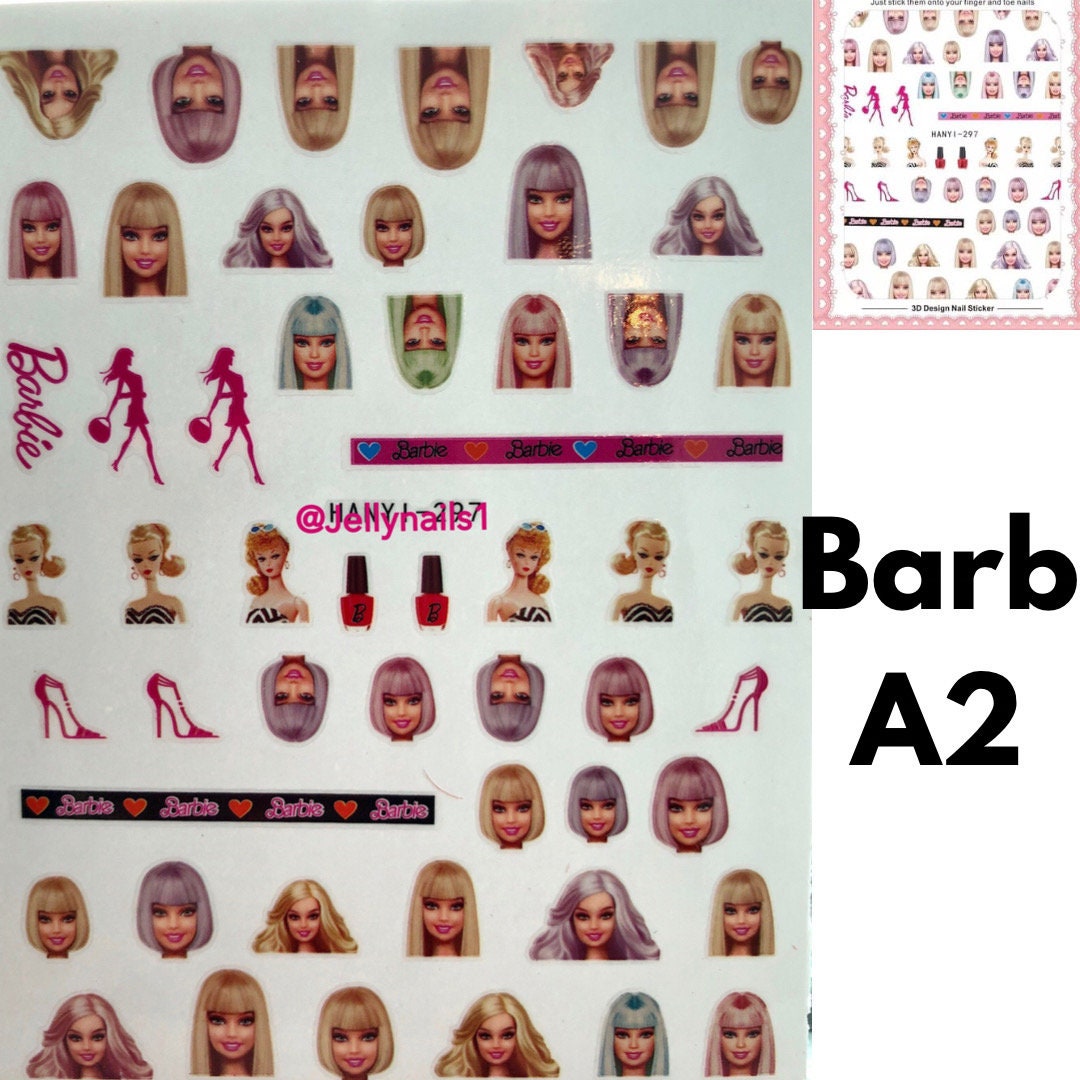 Barb design nail decals self adhesive 1 sheet of stickers for trending fashion nail art supplies